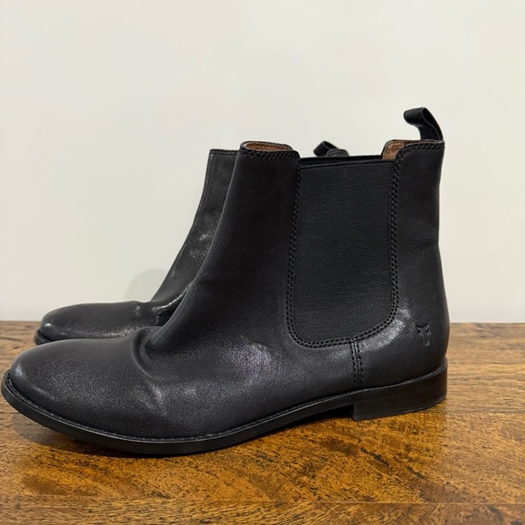 Frye Anna Chelsea Boot Black Leather Ankle Boots - Picture 11 of 11